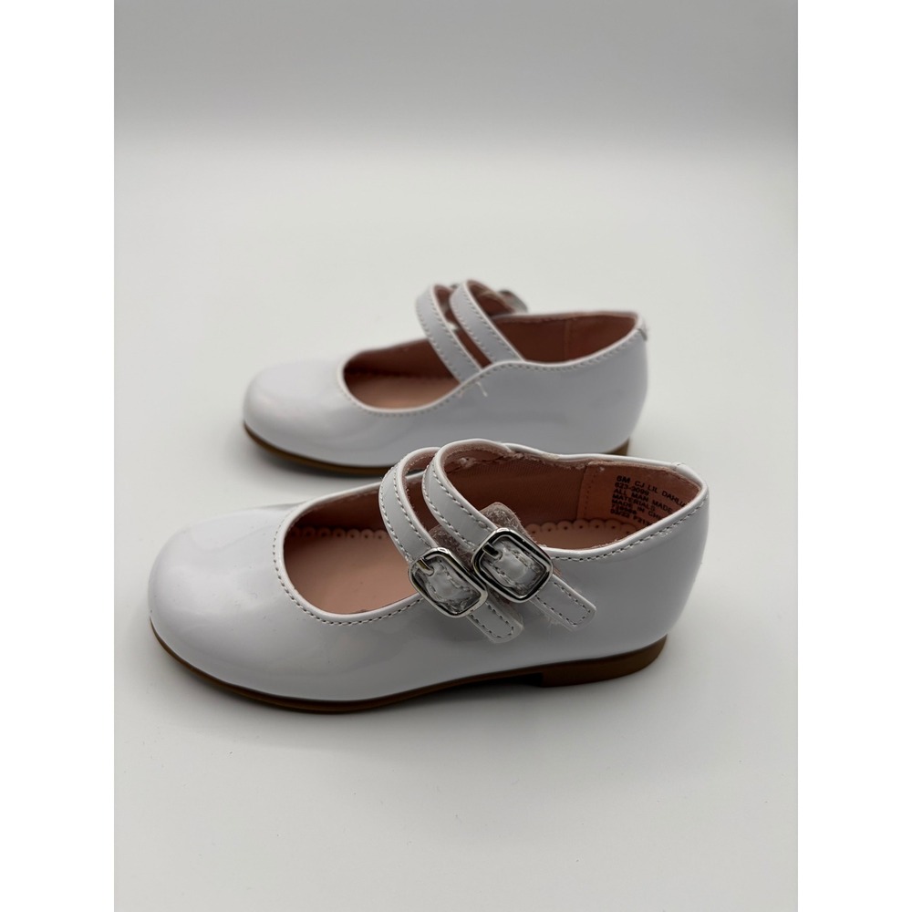 Christie & Jill CJ Lil Dahlia Dress Shoes Toddler Girls 6 M White Patent Buckle
